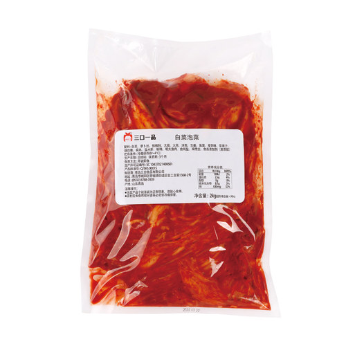 三口一品朝鲜韩国泡菜延边辣白菜商用韩式餐厅饭店自制整箱下饭 - 图3