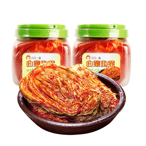 三口一品 Острый капуста Qimchi Корейский янбийский редька кубики кислые и сладкие рот янбийский корейский корейский стиль блюда риса