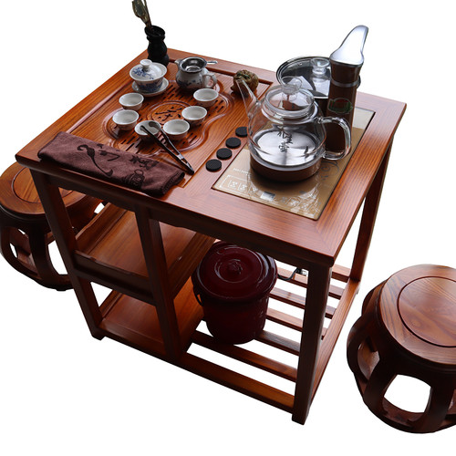 原实木功夫茶几新中式小茶桌椅组合移动家用简约小型茶台阳台茶具 - 图3