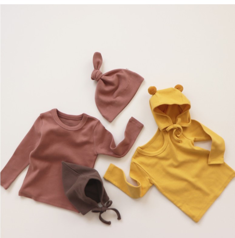 韩国进口婴幼童装磨毛纯棉修身家居服套装打底秋衣秋裤PEEKABOO - 图1