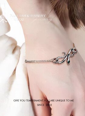 羿采纯银蛇手链INS小众设计