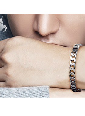 韩版男士饰品银手镯街头复古