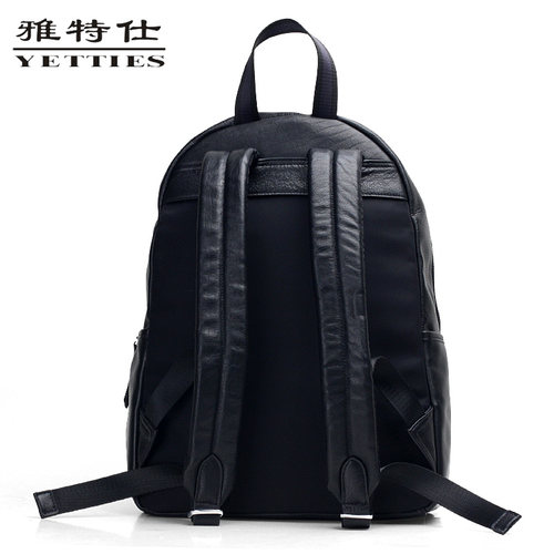 旅行双肩包男真皮大容量头层牛皮休闲简约商务背包电脑包短途背包 - 图2