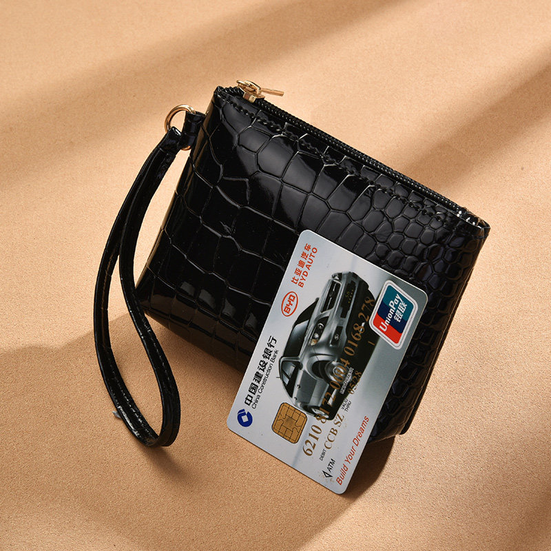鳄鱼纹女小巧时尚卡包一体零钱包 贝罗盟钱包