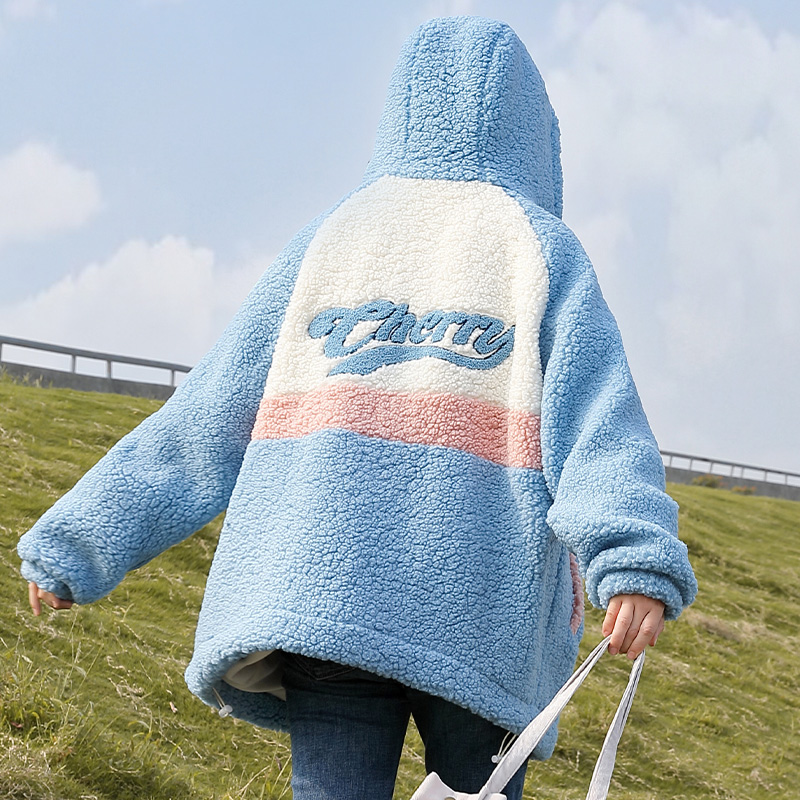 少女冬装外套加绒加厚初高中学生羊羔毛绒大童秋冬季2025年新款潮,淘宝优惠券,粉丝福利购,淘宝优惠卷