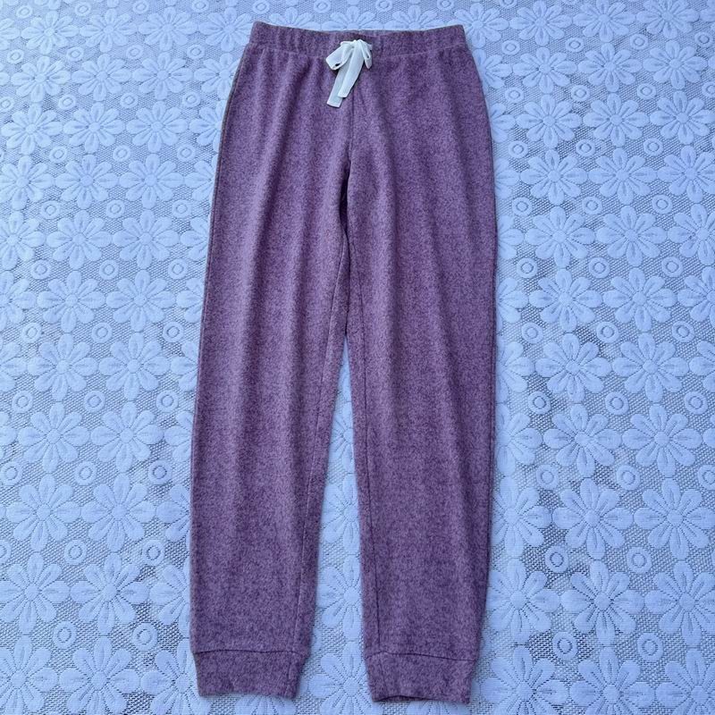 包邮外贸松紧腰有抽绳绵软绒绒睡裤秋季束口运动家居裤男女有大码 - 图2