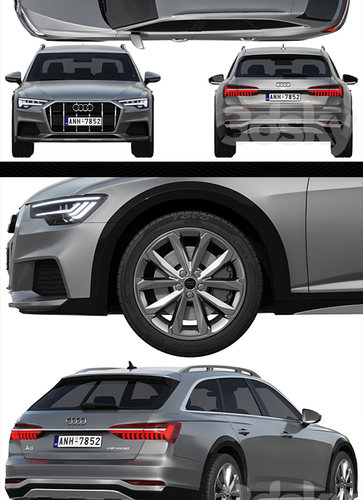 3d新款fbx奥迪A6旅行车max汽车模型素材打印源文件图纸电子文件 - 图1