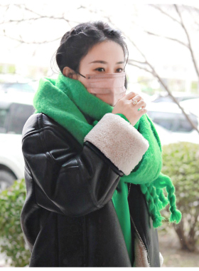冬季韩版女加厚纯色围巾