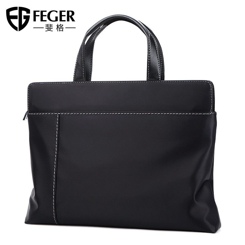 斐格手提包商务牛津布电脑包文件包 feger千恒男士包袋