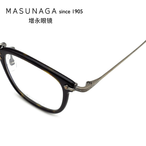 MASUNAGA 增永眼镜架GMS806日本手工复古近视眼镜框全框大脸大框 - 图3