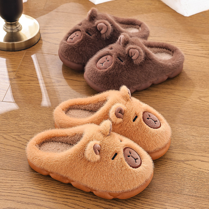 卡皮巴拉儿童棉拖鞋女童冬季保暖小孩家居室内防滑可爱卡通棉鞋男,淘宝优惠券,粉丝福利购,淘宝优惠卷