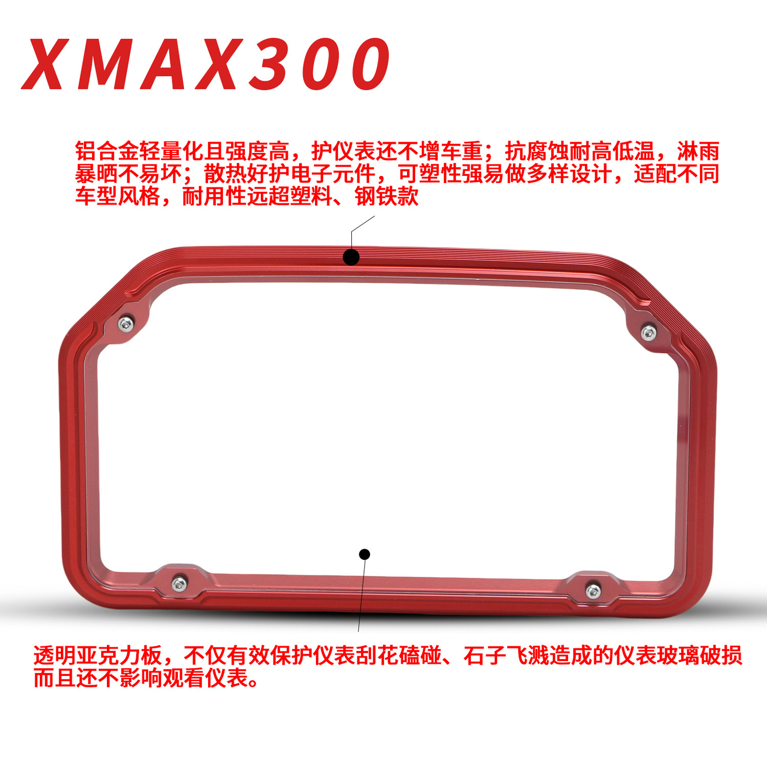适用雅马哈25款XMAX300改装配件新款仪表框装饰罩保护罩装饰壳,淘宝优惠券,粉丝福利购,淘宝优惠卷