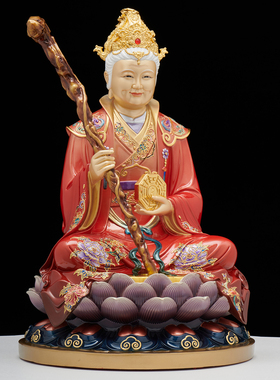 无生老母纯铜彩绘神像家用供奉
