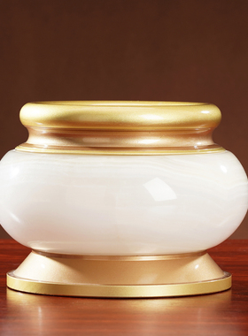 青玉粉金供具套装家用客厅供奉