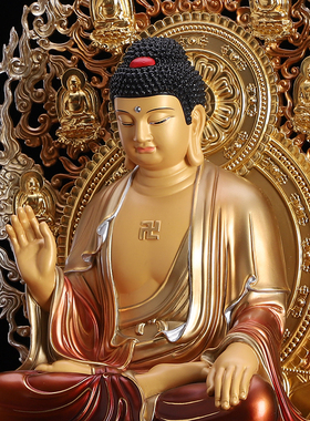 纯铜阿弥陀佛观音坐西方三圣佛像