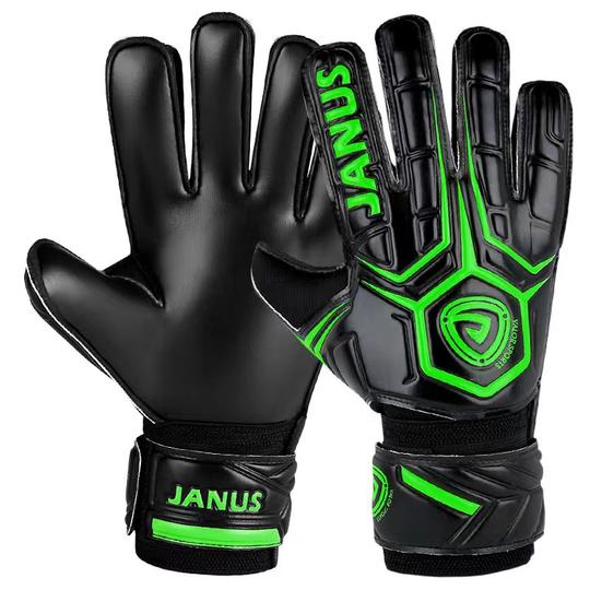 Anti-slip wear-resistant JANUS goalkeeper gloves with finger guard