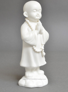 陶瓷祈祷小佛像人物雕塑
