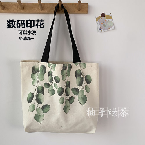 原创新款帆布包女单肩日系原宿小清新文艺范韩风大容量学生上课包 - 图2