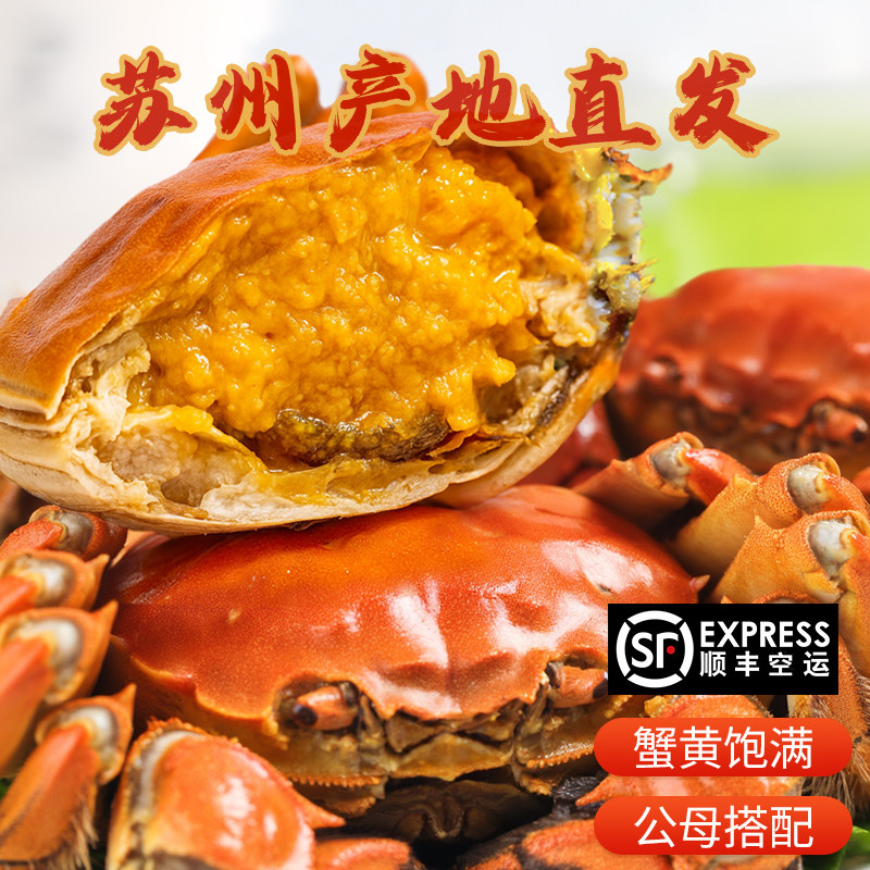 活蟹苏州精品官方阳澄大闸蟹鲜活特大螃蟹公蟹全母蟹4.0现货礼盒,淘宝优惠券,粉丝福利购,淘宝优惠卷