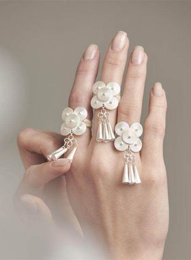 原创设计贵州苗族手工新中式戒指