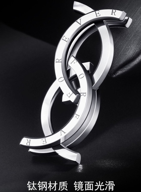 钛钢项链两用可伸缩折叠亲吻鱼