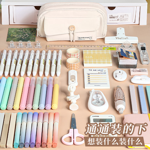 笔袋女孩版2025超火新款初中女生大容量铅笔盒小学生高颜值ins风简约文具盒日系小众不撞款铅笔袋2024文具袋 - 图3
