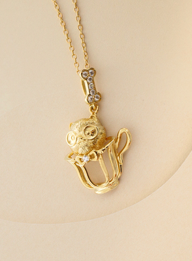 原创茶杯项链小众轻奢吊坠闺蜜