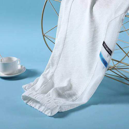 冰丝裤子女夏季薄款小个子黑色运动裤雪纺束脚速干九分防蚊凉凉裤 - 图1