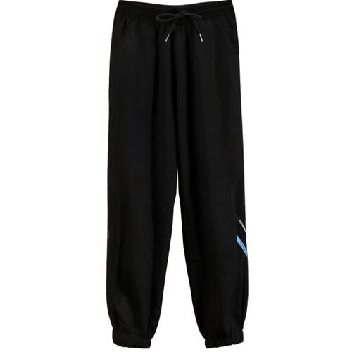 冰丝裤子女夏季薄款小个子黑色运动裤雪纺束脚速干九分防蚊凉凉裤 - 图3