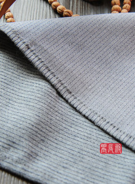 2件包邮男款纯棉灰色条纹手绢