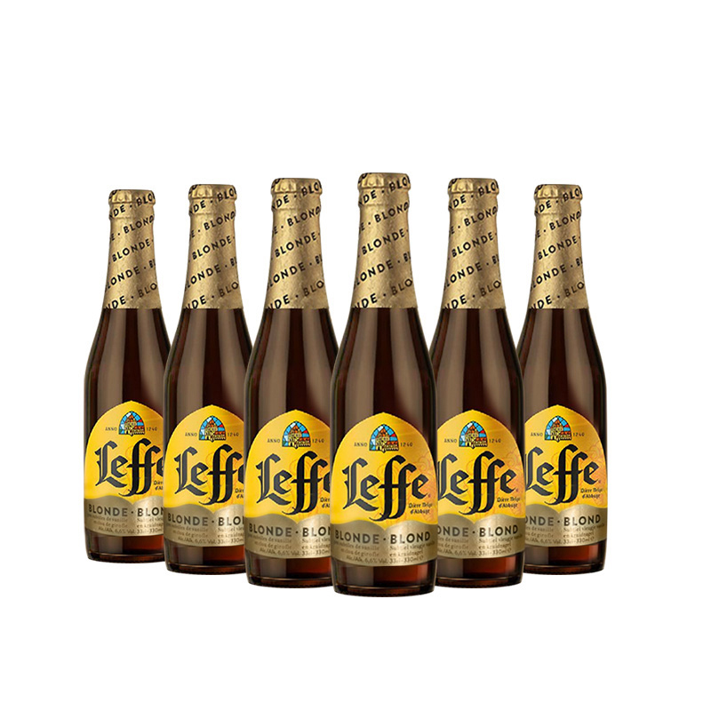比利时进口，百威 LEFFE 乐飞 修道院风味金色艾尔啤酒 330ml*6瓶