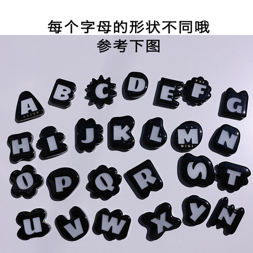 Manitas手工定制名字英文字母彩虹汽车钥匙扣包包挂件礼物 - 图0