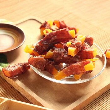 Yihe pet dog snacks duck meat wrapped with sweet potato chips 400g dog molar stick training reward teeth cleaning duck meat jerky