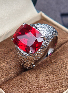 高级感小众设计红宝石戒指