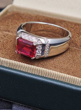 小众设计高级感红宝石戒指