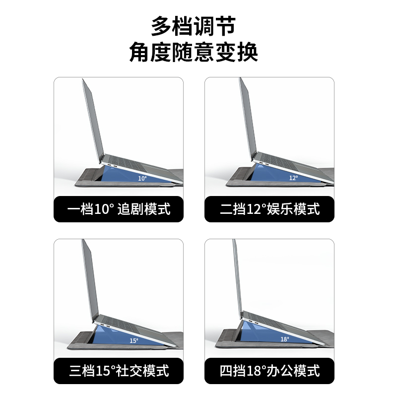 2024新款笔记本电脑内胆包适用M3苹果macbookair13.3华为matebook14寸联想13保护套15小新M2支架收纳包pro16 - 图3