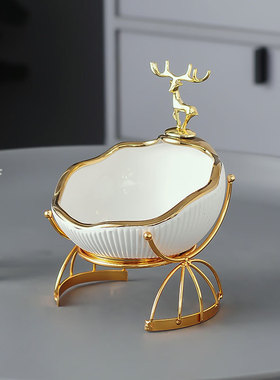 轻奢入户玄关放钥匙收纳摆件