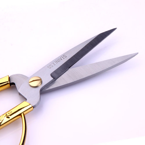 龙凤剪刀金色家用剪彩庆典复古开业婚礼专用精致小剪子手工裁缝剪 - 图1