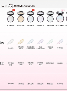 美诺萌兰粉饼定妆控油持久散粉