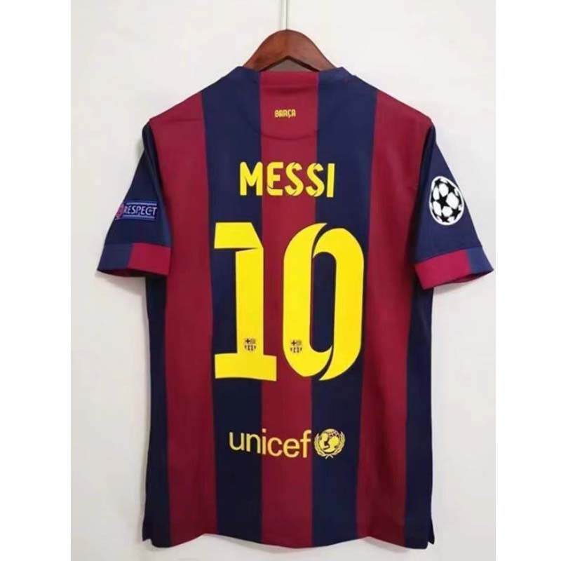 Messi Jersey Barcelona Retro Football Shirt RONALDINHO PUYOL - 图0