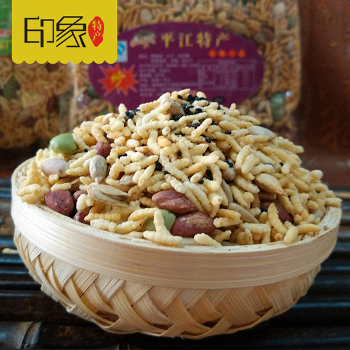 湖南平江特产手工炒货湘玲玲炒米子豆子花生米八宝糯米泡花380克 - 图2