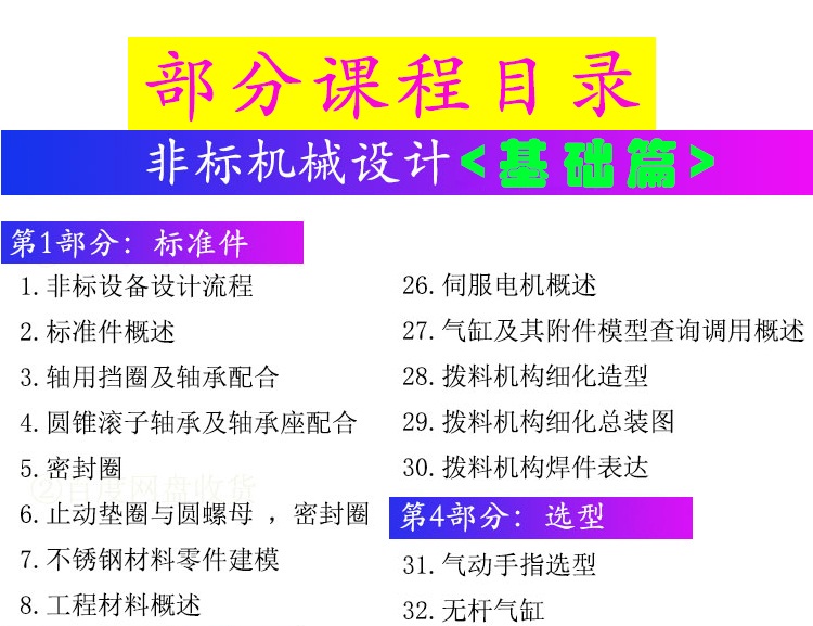 非标自动化/机械设计/solidworks软件/PLC编程/电气机构/视频教程 - 图1