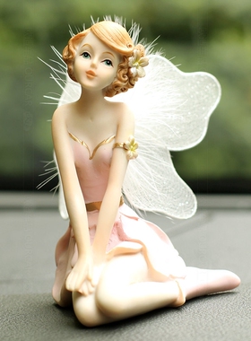 汽车树脂少女高档可爱风小摆件