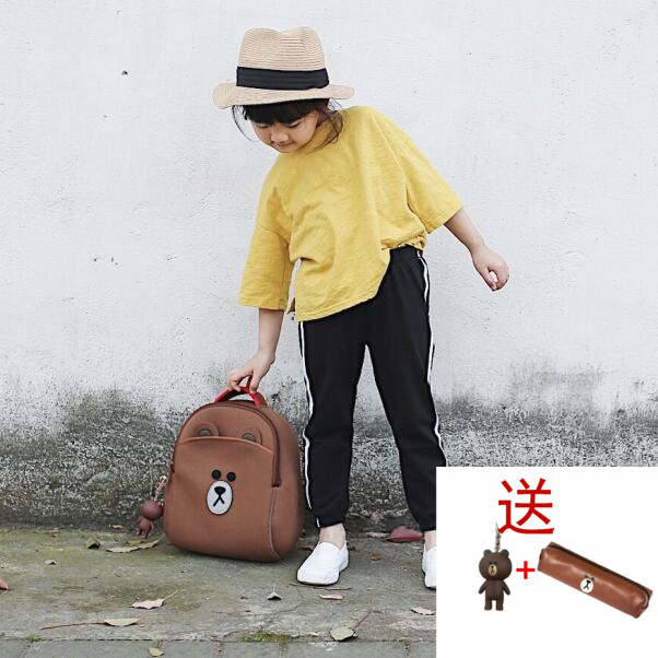 幼兒園布朗熊書包3-4-5歲 揹包雙肩包 手提包韓國熱款 輕便大容量