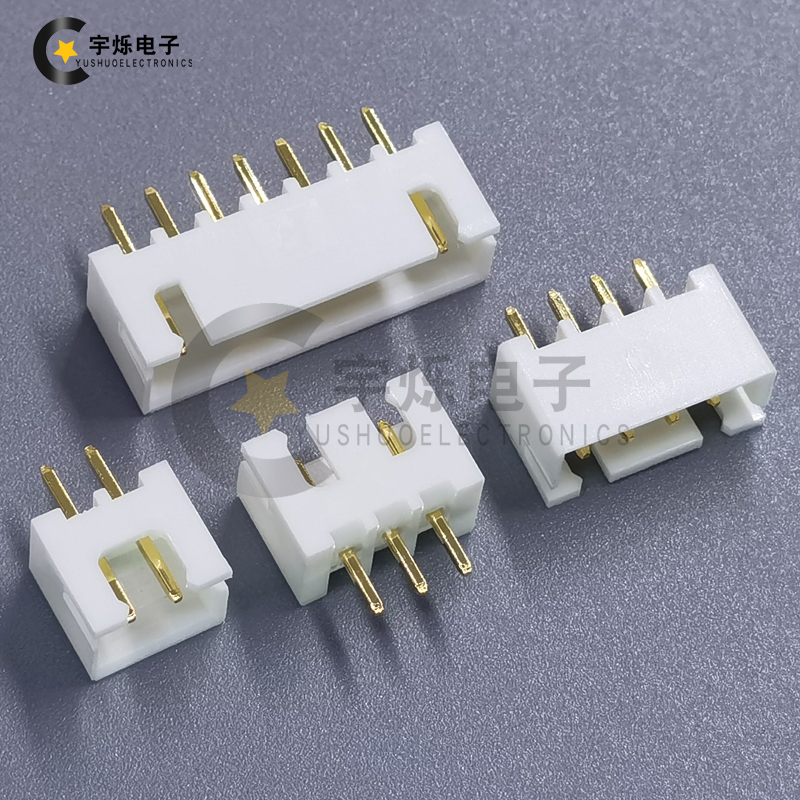 镀金XH2.54插座TJC3直针座子弯针座子镀金连接器接插件2P3P4P12P-图0