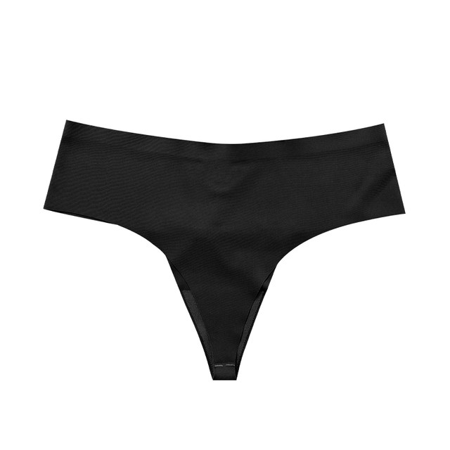 One piece ice silk seamless fitness thong for women