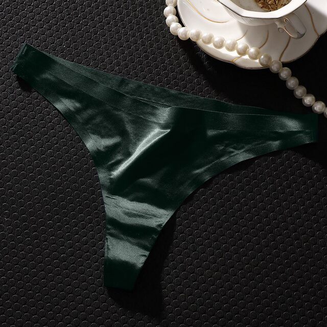 Ice silk traceless sports fitness sexy thong women