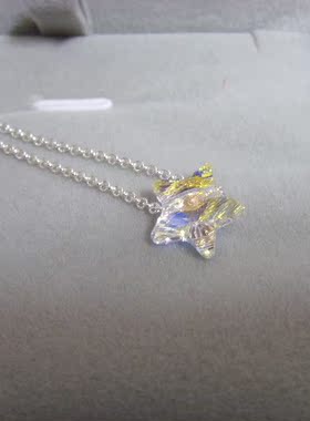 超闪纯银奥地利水晶锁骨链