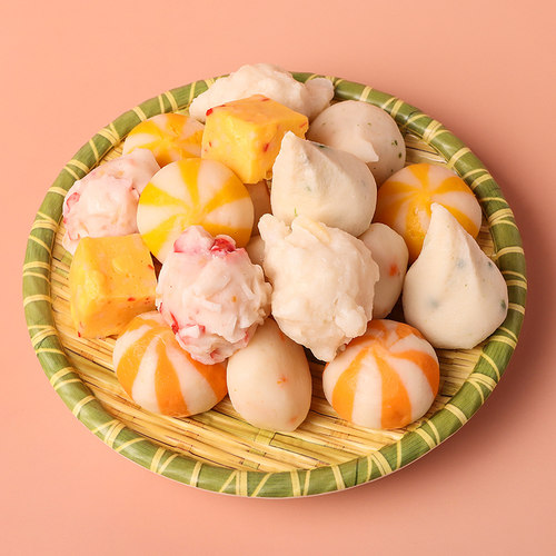 【3件包邮】火锅特色丸子组合装8种口味全家福食材豆捞丸子鱼丸 - 图0
