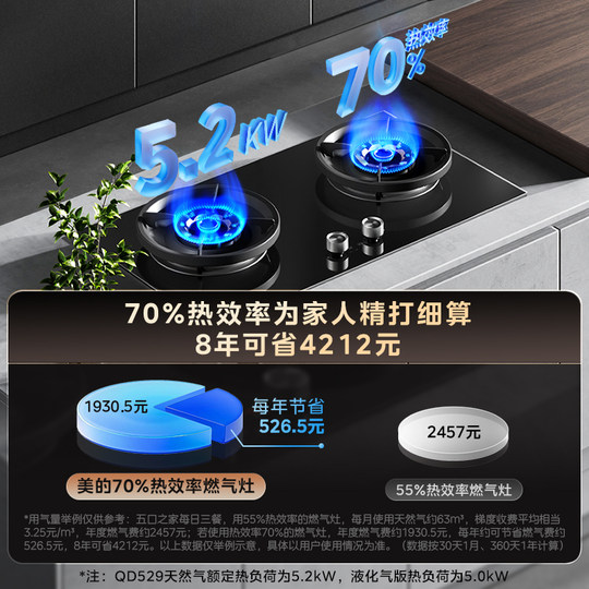 Midea 5.2kW timed fire gas stove QD529